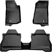 JOYTUTUS Floor Mats Compatible with 2020-2024 Gladiator JT, OEM 82215626AB TPE All Weather Protection Floor Mats, Floor Liners Front & Rear Complete Set, Custom Fit