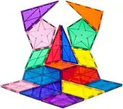 PicassoTiles 16 Piece Magnetic Building Block Set Geometry Shape Magnet Tiles Construction Toy STEM Learning Kit Educational Playset Playboard Pretend Play Stacking Blocks Child Brain Development PT16