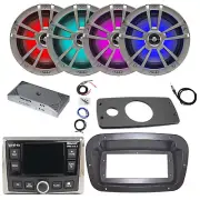 JBL Marine Radio, ANT, Amp w/Kit, 4x 6.5" 225W LED Speakers,Spa Bezel, Adapter