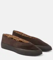 [Le Monde Beryl] Le Monde Béryl Apres Ski shearling-lined suede ballet flats AU 9 brown