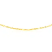 9ct Yellow Solid Gold Compact Square Curb 55cm Chain