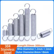 Hook Stainless Spring Expansion Extension Tension Springs Wire Dia 1.2mm - 1.5mm