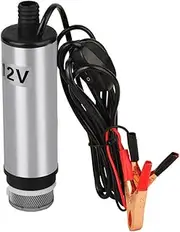 12Volt Self Priming Submersible Oil Pump Small Electric Water Oil Transfer Refueling Submersible Pump Portable Oil Pump for Car Bike