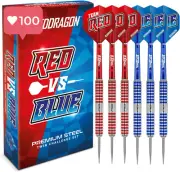 RED DRAGON Darts – Team Red vs Team Blue Professional Steel Darts Set