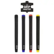 The Grip Master Large Perforated Sewn MID Putter - Black, Blue, Red, Yellow Cap
