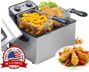 Freidora electrica de aceite comercial fritadeira de papas fritas 3 canastas New