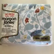 Vintage Morgan Jones Papillon Full Double Flat Sheet New Old Stock FREE SHIPPING