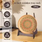 3Pcs Wood Plate Stands for Display 10 Inch Plate Holder Large Frame Holder Stand