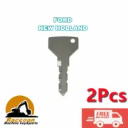 2pcs Fits New Holland Ford Tractor 879480 Key Excavator Grader Dozer MT40012655