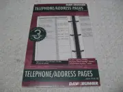 Vintage 1994 Day Runner Day Planner Telephone/Address 5.5" x 8.5" Refill Pages