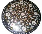 3'X3' Marble Dining Table Top Side Table Semi precious Stone Hallway Decor