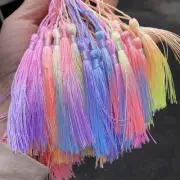 Gradient Macaron colorful Fringe Tassel Sewing Finishes Bookmark Trim 20pc/lot