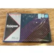 Vintage 1980s Finlayson Burlington Twin Bedsheet Flat Dark Blue Striped NIP