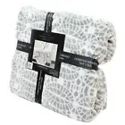 Christian Siriano , Plush THROW BLANKET, OVERSIZED 60"x70", Grey lace