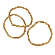 Seed Glass Bead Bracelets - 65mm - Gold - 5 Bracelets - BB101