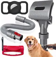 for Dyson Pet Groom Tool Kit, Vacuum-Assisted Dog Groomer & Self-Cleaning Mess-Free Grooming Attachment for Long or Medium Haired Dogs, Compatible with Dyson V7/8/10/11/12/15 Vacuums-4Pcs