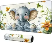 Baby Elephant for MTG & TCG Playmat Mouse Pad,BFDHGQZC 24" x 14" Game Mat for MTG/RPG/CCG Trading Card Game Playmats Table Mat Perfect for Card Games Video Games Computer Office