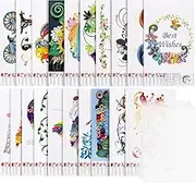Rancco 20 Pcs Quilling Paper Stencils + 10 Pcs PVC Sheets, A4 Quilling Art Template Paper Filigree Pattern Origami Template, Wall Art Filigree