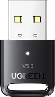 UGREEN USB Bluetooth 5.3 Adapter for PC, Wireless Dongle, Plug and Play for Windows 11/10/8.1 Headphone Mouse Keyboard Printer Speaker Game Controllers