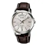 Casio MTP-1381L-7A Men’s Watch White Dial Black Leather Strap Quartz Analog