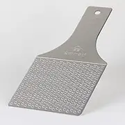 Sustainable Stainless Steel Wasabi Grater - Hagane Zame - Grate Wasabi, Garlic, Ginger, Apples, Fruits, Vegetables, Creamy Texture/Kinjirushi Wasabi (Reguar, 6.8 inch x 3.3 inch) for restaurant use