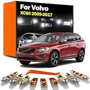 Car LED Interior Dome Map Foot Light Kit, For Volvo XC60 2009 2010 2011 2012 2013 2014 2015 2016 2017 Sun Visor Lamp Accessories