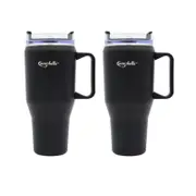 Innobella Tumbleroo Double Wall Insulated Drinking Mug 1200 ml Black - 2 Pack