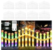 Christmas Tree Edging, Decorative Garden Fence Lights 11 Light Modes L :16.4ft