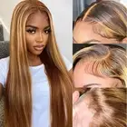 26inch Ombre Lace Front Wig Human Hair Highlight 13x6 Straight Lace Front Wig...