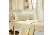 1000TC Ultra Soft Flat & Fitted Sheet Set - Beige