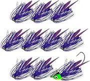 Silicone Jig Skirts Fishing Lure - Luminous Silicone Bait Kit | Flexible Fish Tackle for Freshwater Seawater Bass Black Family Friends Home