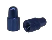 Aluminum Bicycle Valve Caps for PRESTA Valve (pair) - COBALT BLUE