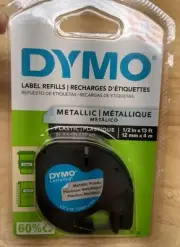 New Dymo LetraTag 91331 Label Maker Tape Refill - White - 1/2in X 13ft