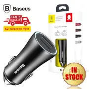BASEUS USB Charger Gold Coloren Contact Dual U Intelligent Car Charger Black