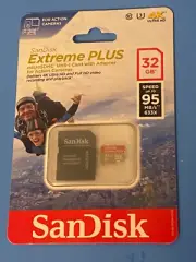 SanDisk Micro 32GB SD Extreme Plus SDHC 95MB/s 633x UHS-I with adapter FREE SHIP