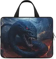 Laptop Case Sleeve Shockproof Computer Carrying Bag Black Snake in Flames Notebook Case Cover Laptop Bag Water Resistant Computer Cases Tablet Briefcase for Travel Business 13 Inch, Black Snake in