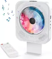 CD Player with Bluetooth, Desk Stand CD Player for Home with Remote Control/Bui