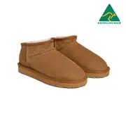 Urban UGG® UGG Boots Australian Made Sheepskin Wool Ankle Ultra Mini - Chestnut / AU Ladies 13 / AU Men 11 / EU 44