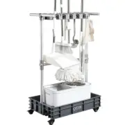 mop holder cleaning supplies organizer janitorial carts on wheels housekeeping s