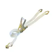 USA 2" x 12' Ratchet Double Leg Tent Strap W/ D Ring & J Hook for Event &Canopy