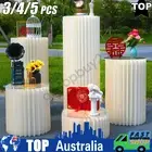 5 Round Plinth Cylinder Pedestal Wedding Cake Flower Display Acrylic Topper AU
