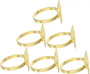 BESTOYARD 18pcs Hanukkah Menorah Napkin Elegant Table Decoration Metal Napkin Holders for Holiday Dining Stylish Serviette Buckles for Shabbat and Celebrations