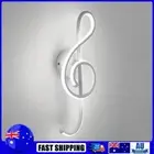 LED Musical Note Wall Lamp Bedside Spiral Night Light (White Light)(White) AU