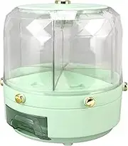 Rotating Rice Dispenser 6KG 360 Degree Rotatable Grains Storage Box with 6 Grids for Rice Beans Grains Kitchen Pantry (Aoutecenviayrgk4ue-13)