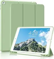 KVTVOU iPad 9th Generation (2021) / iPad 8th Generation (2020) / iPad 7th Generation (2019) 10.2 Inch Case with Pencil Holder, Smart Slim Trifold Stand Soft Back Cover, Auto Sleep/Wake, Matcha Green