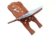 Wooden Hand Carved Holy Book Stand for Quran, Bible, Gita Guru Granth Sahib
