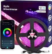 Smart LED Light Strip Alexa, [3M] [Wifi App Control] 5050 RGB LED Strip Light C
