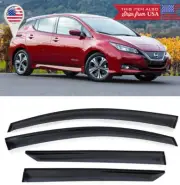 Tape on 4 Pcs Window Visor Sun Vent Rain Wind Guard Shade Fit 18-Up Nissan Leaf (for: Nissan)
