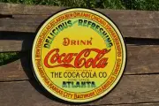 Drink Coca-Cola Tin Metal Sign - Coke - Delicious Refreshing - Atlanta - Retro