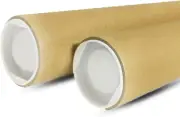 2 Pack Mailing Tubes with Caps for Poster, Artwork Storage, Shipping Blueprints